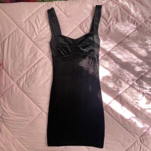 Y2K Black Velvet Bodycon Mini Dress
